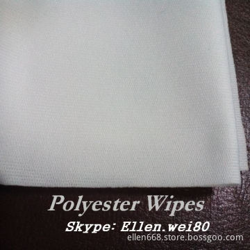 Polyester knitted cleanroom wipe